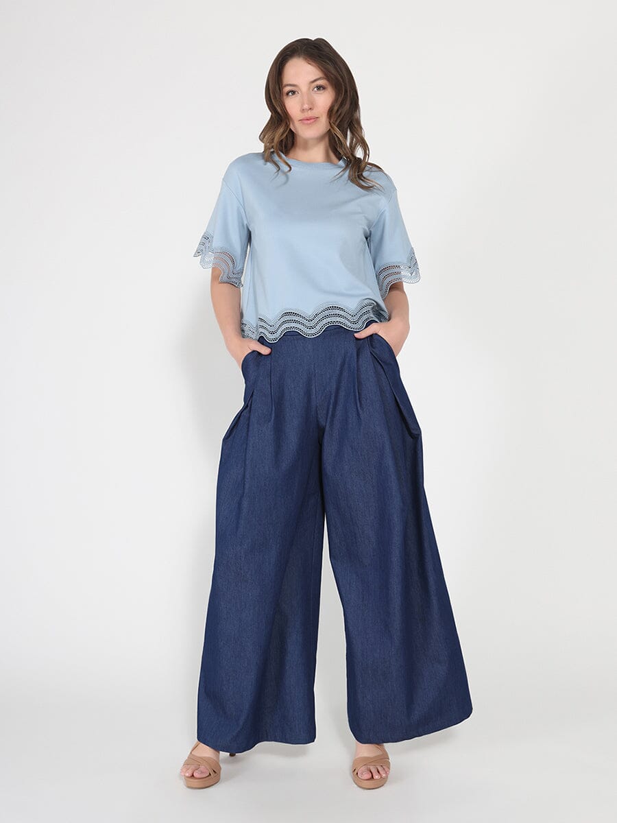 Denim Wide Pants
