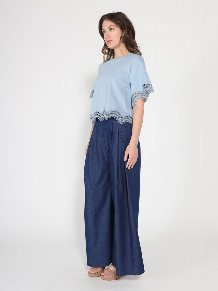 Denim Wide Pants
