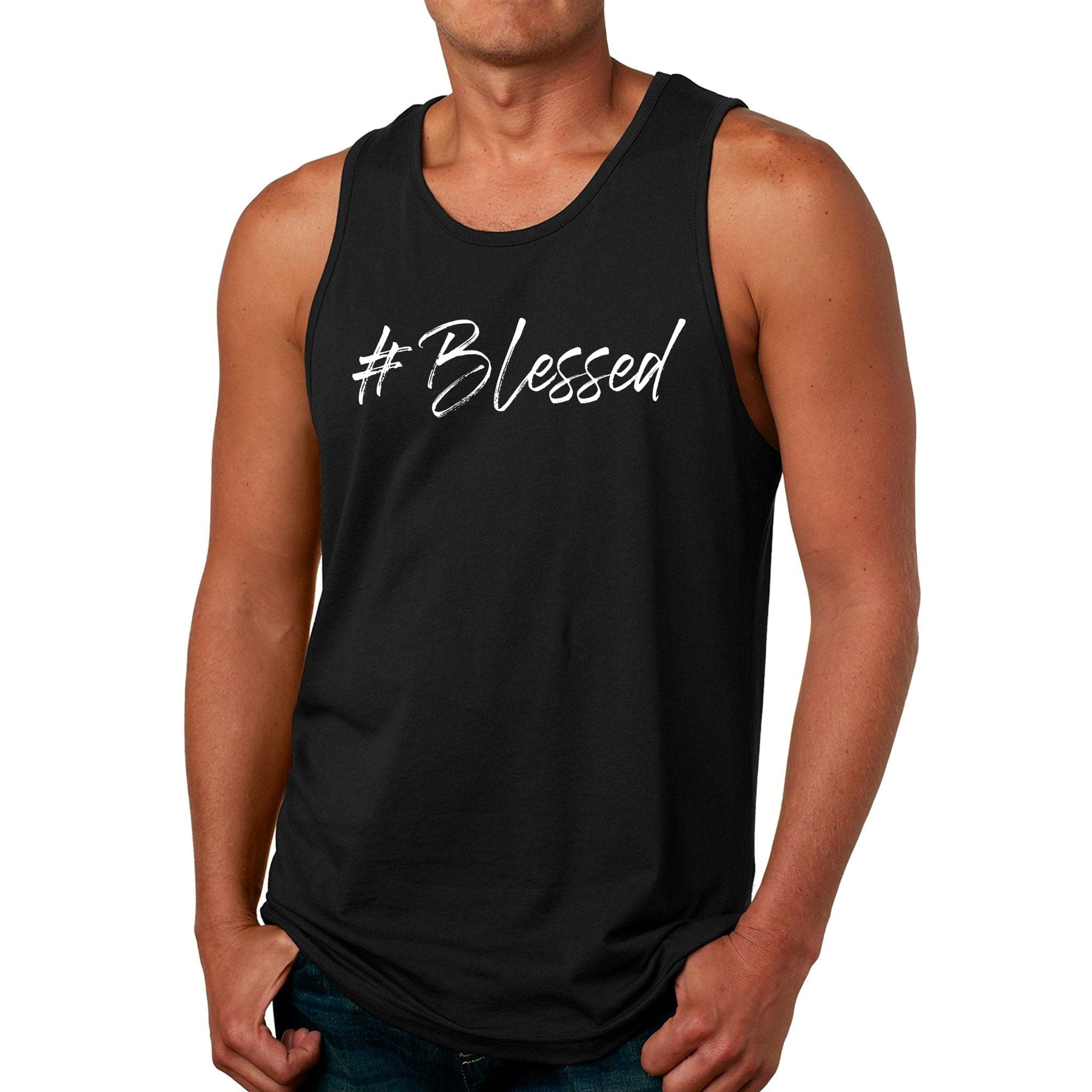 Mens Graphic Tank Top #blessed